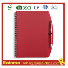 Red PVC Cover Notebook for School and Office Supply